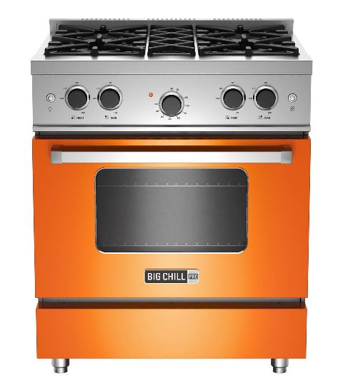 This photo provided by Big Chill shows a stove in the color of cherry red.  (AP Photo/Big Chill)